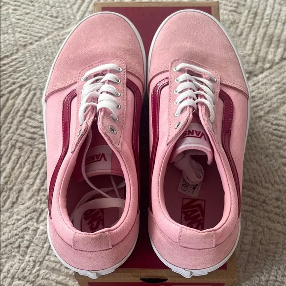 Women’s Vans Ward Glossy Coral Blush Shoes - Picture 2 of 7